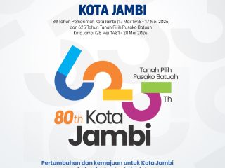 Pemkot Jambi Luncurkan Logo HUT ke-625 Tanah Pilih Pusako Batuah dan HUT ke-80, Angkat Tema Kota Bahagia Berkelanjutan