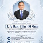 Innalillahi, Anggota DPRI RI Dapil Jambi H. A. BAKRI Meninggal Dunia